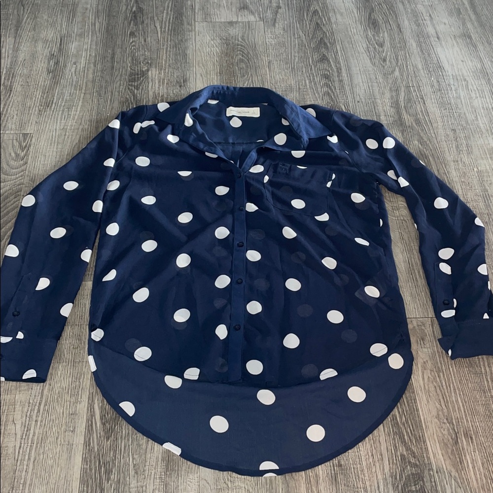 Abercrombie & Fitch Blue Polka Dot Shirt